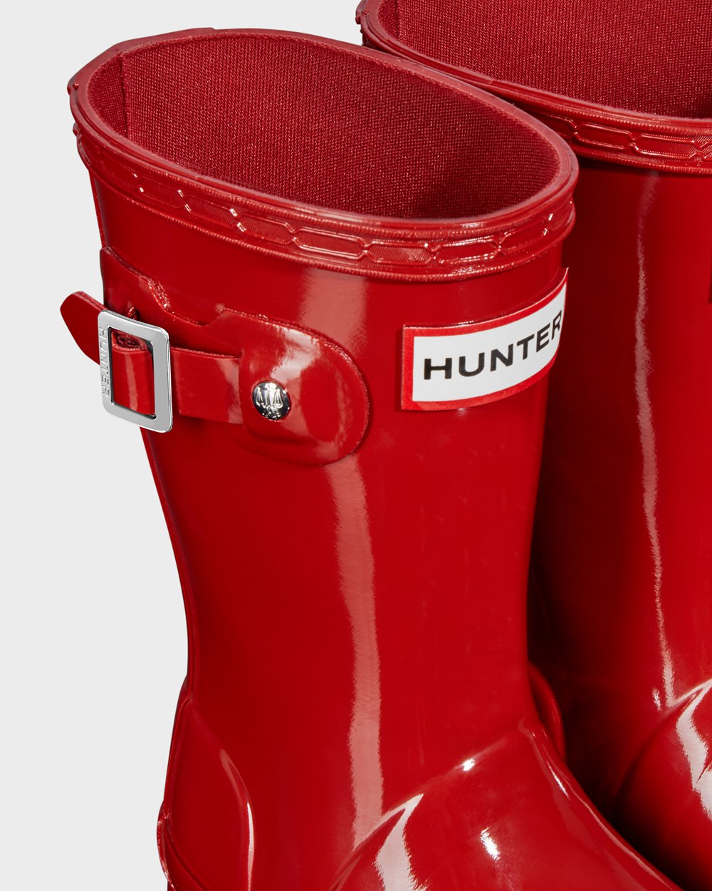 Hunter Original Little Gloss Rain Boots - Sale Online Kids Red - VLIEFN051